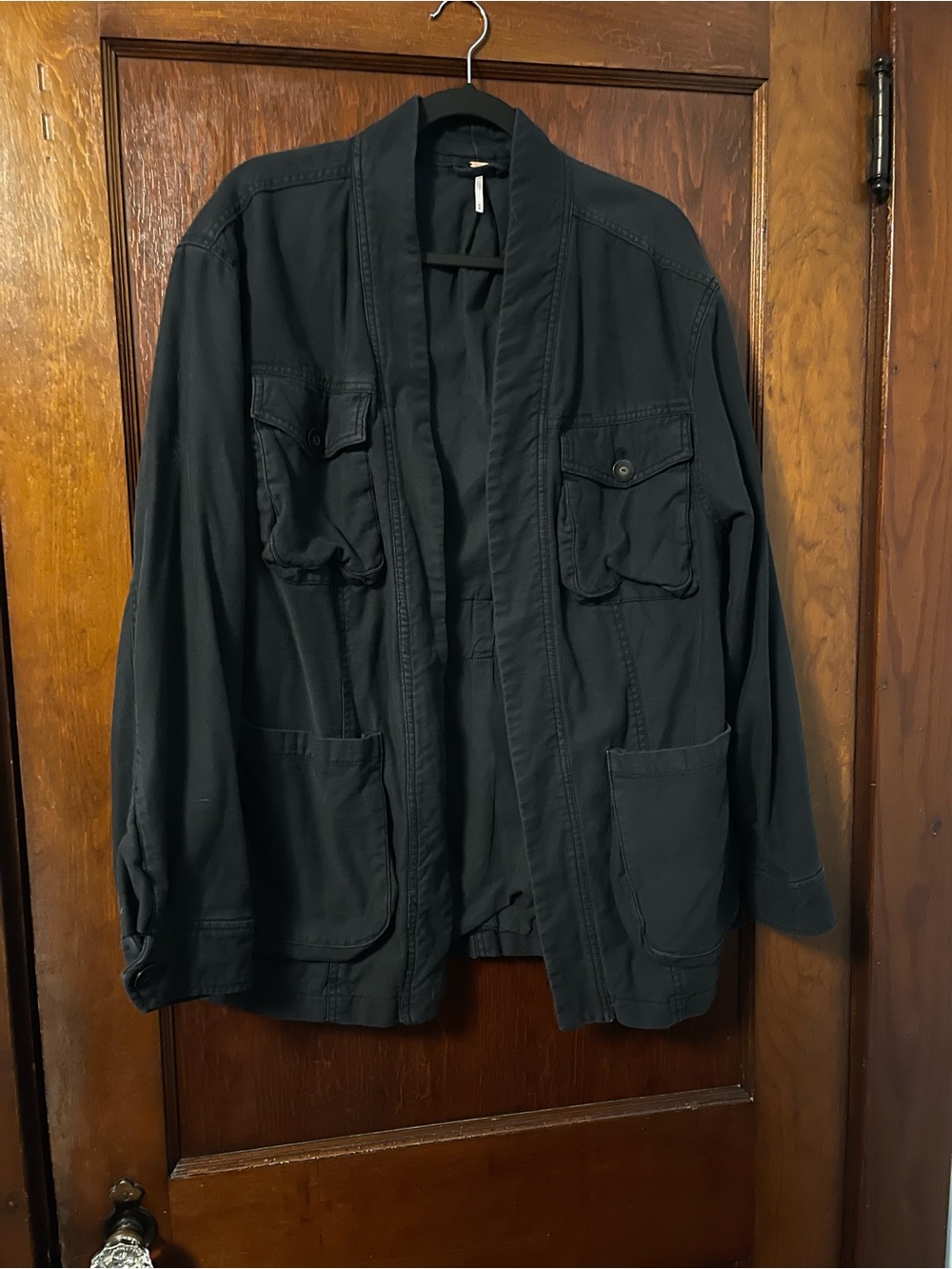 Free People Navy Utility Jacket - Picture 2 of 9